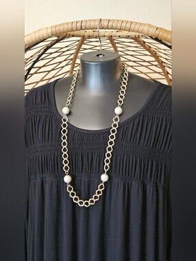 Gold Tone And Pearls